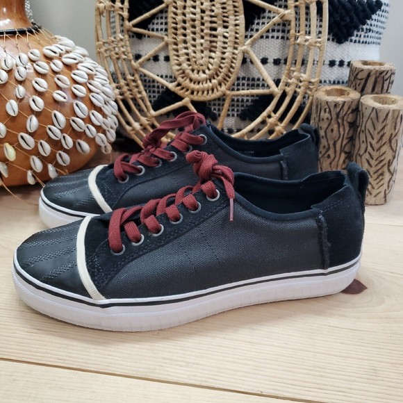 Sorel Sentry Distressed Leather Sneakers Colorblock Gray Black Men's 11.5 EUC - Picture 5 of 15